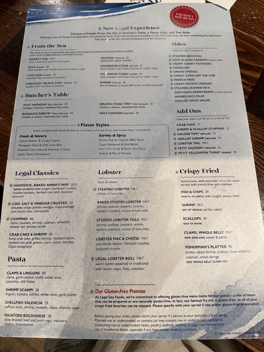 Menu Legal Sea Foods - Harborside-2