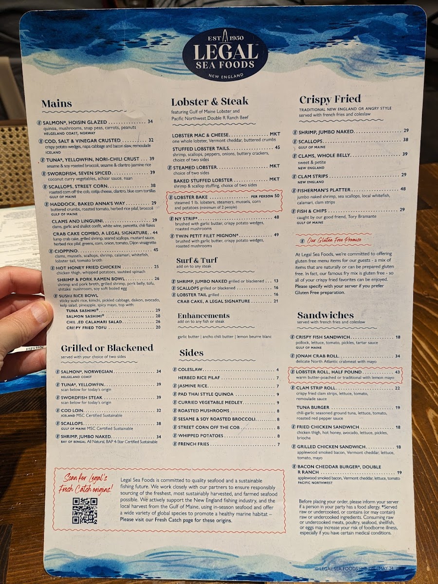 Menu Legal Sea Foods - Harborside-3