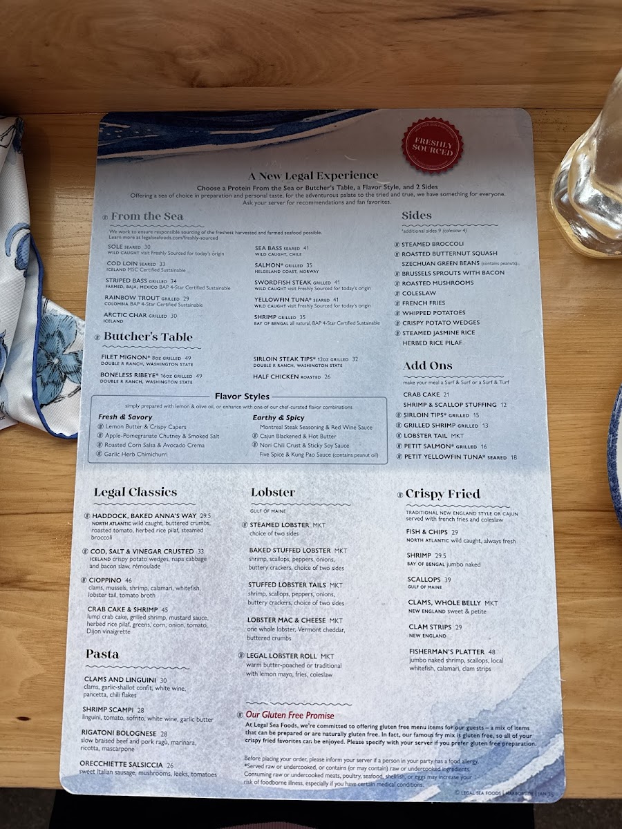 Menu Legal Sea Foods - Harborside-5