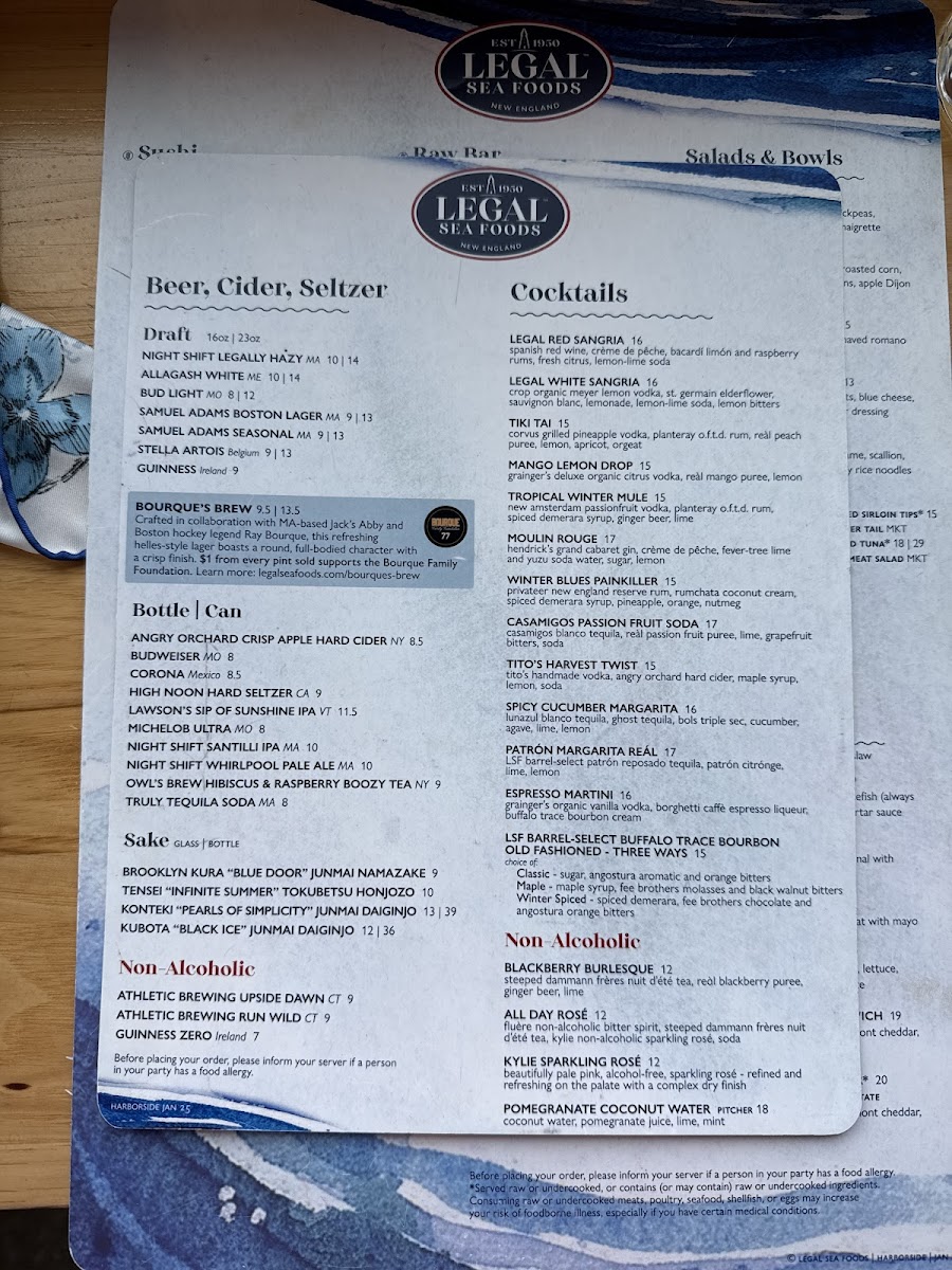 Menu Legal Sea Foods - Harborside-6