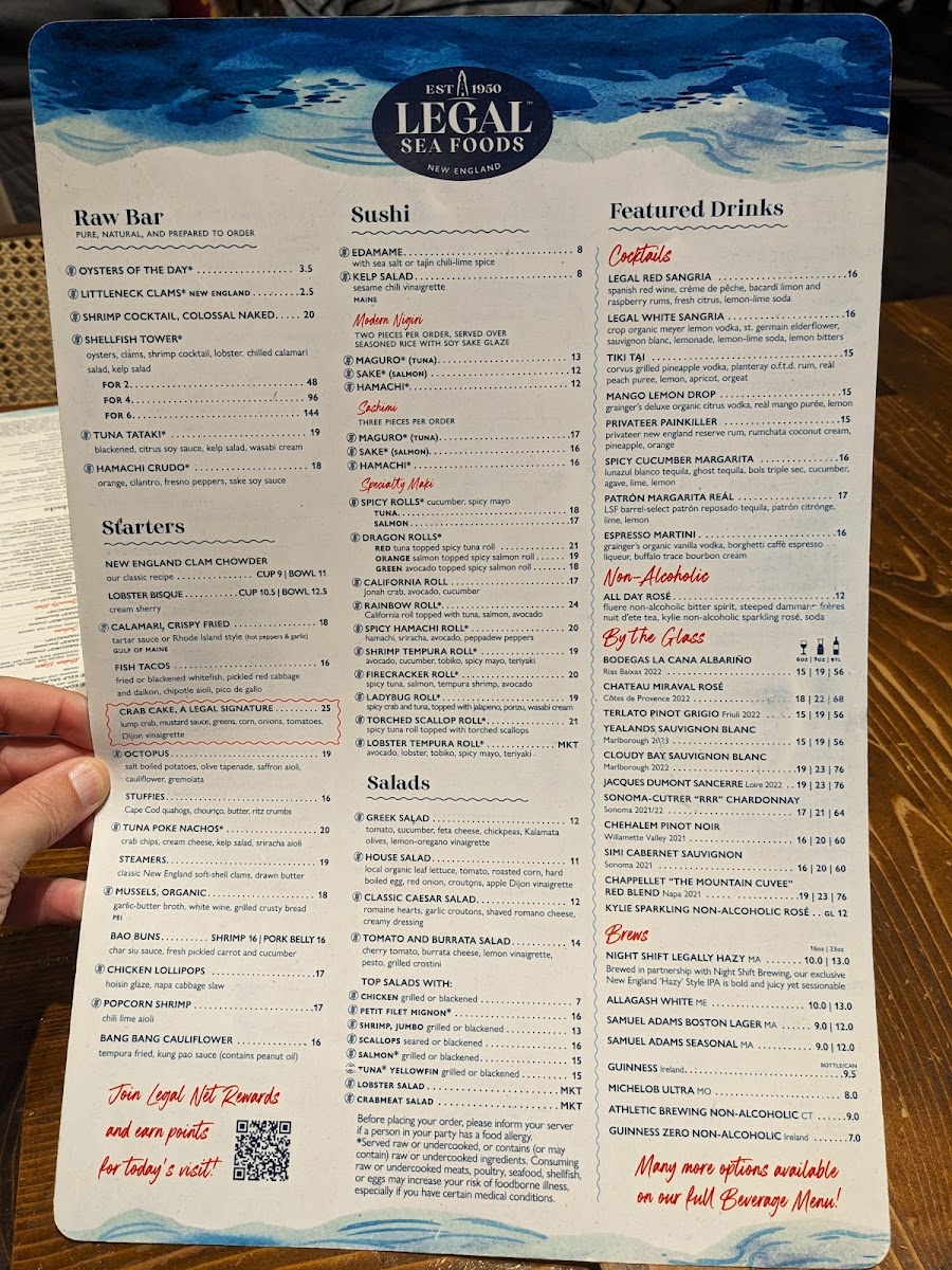 Menu Legal Sea Foods - Harborside-7