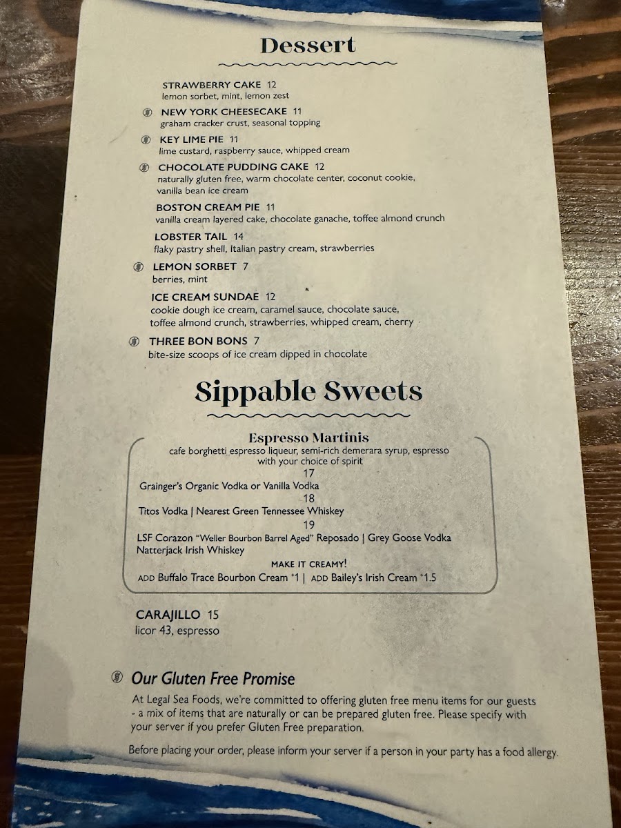 Menu Legal Sea Foods - Harborside-9